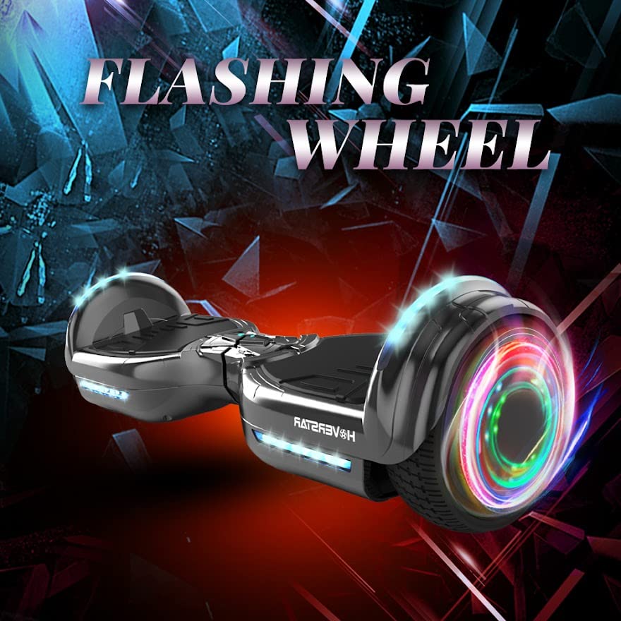 Hoverstar Bluetooth Hoverboard, LED Wheels Chrome Color Self Balance Scooter for Kids, Teenager (Chrome Black)