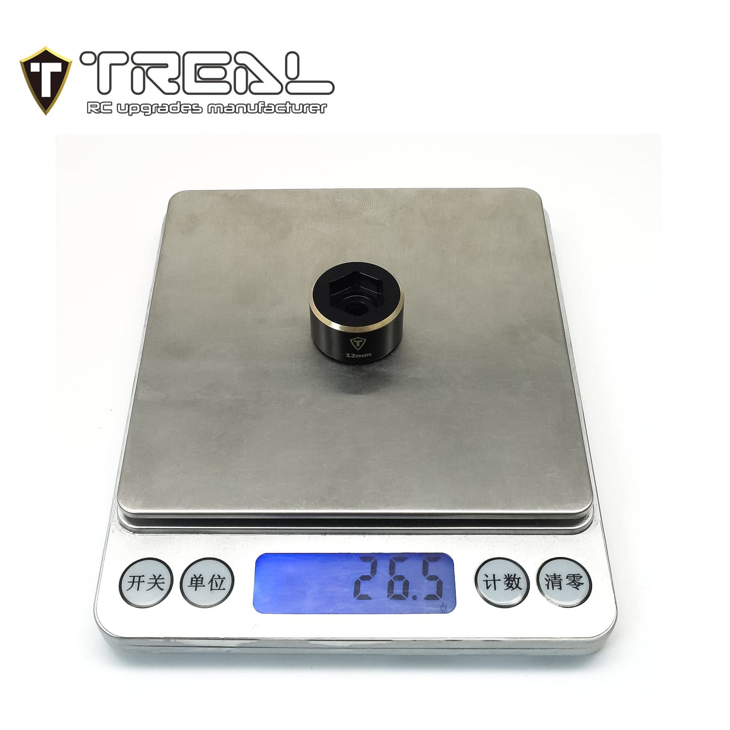 Treal 1.9 Wheel Hubs Brass Weights 9Mm/12Mm/15Mm/18Mm Widen Adapters Compatible With 1/10 Rc Crawlers (12Mm)