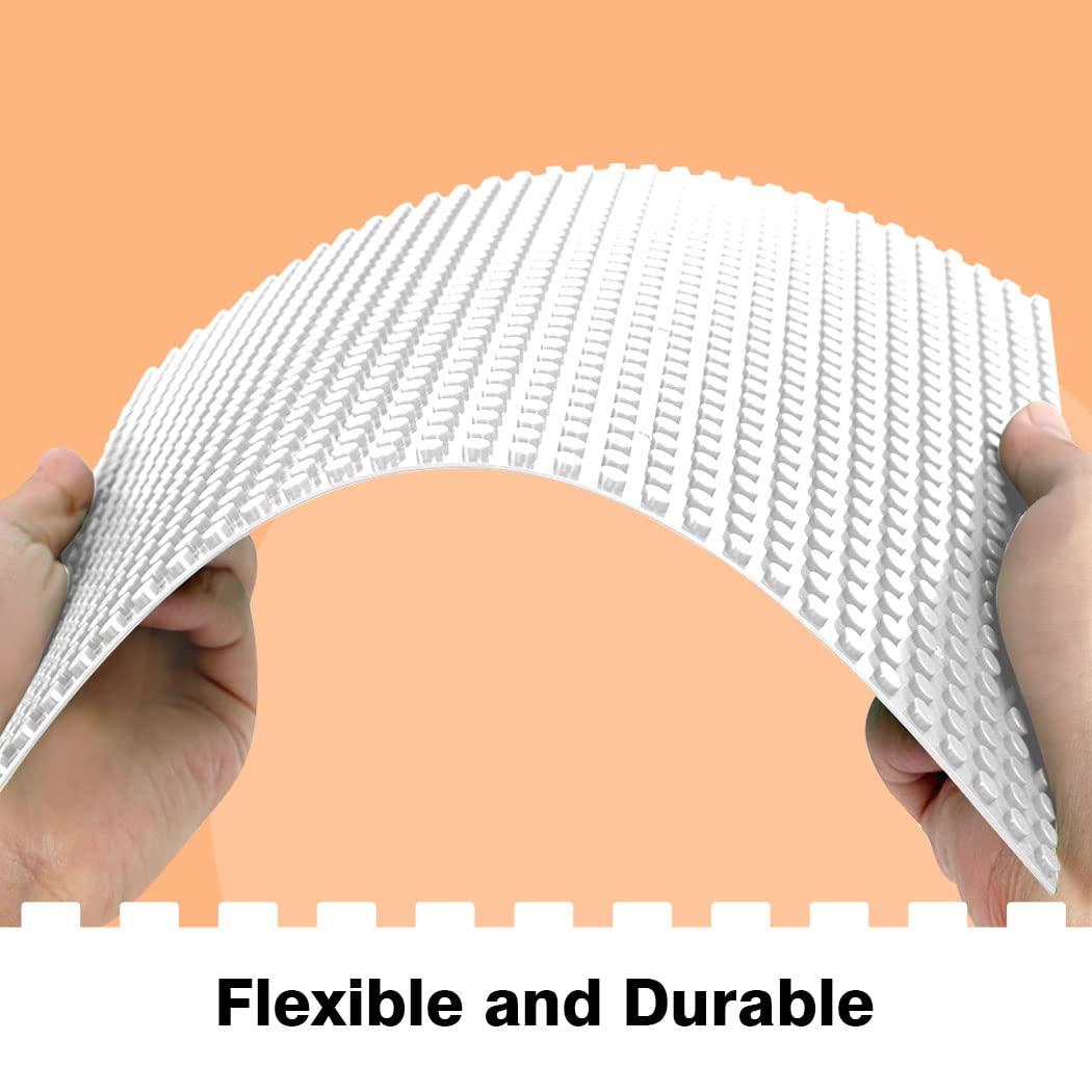 Etarnfly 8 Pack Peel-And-Stick Building Baseplates, 10 X10 Classic Self-Adhesive Building Boards - 100% Compatible With All