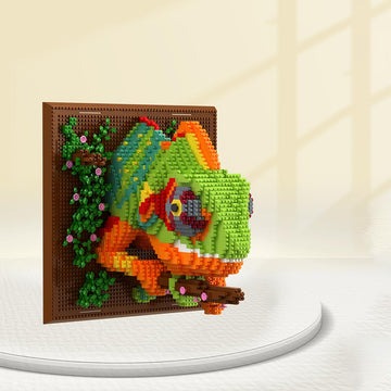 BDYDT Wall Art Chameleon Building Blocks Set; A Wall Decor Set for mature-themeds Who Love Creative Hobbies(2688 Pieces) Toys Gifts for Kid and mature-themed