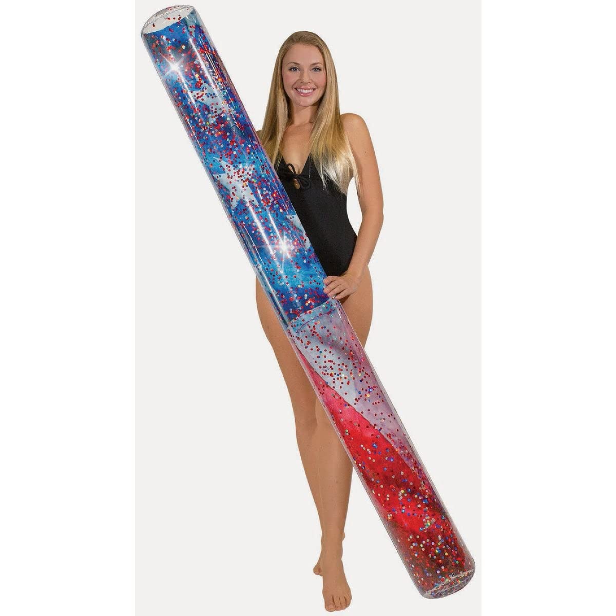 PoolCandy Inflatable Jumbo Swim Noodles (Stars & Stripes Inflatable Swim Noodles)