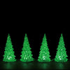 Lemax Crystal Lighted Tree, 3 Color Changeable, Small, Set Of 4, Battery Operated (4.5V) #94518