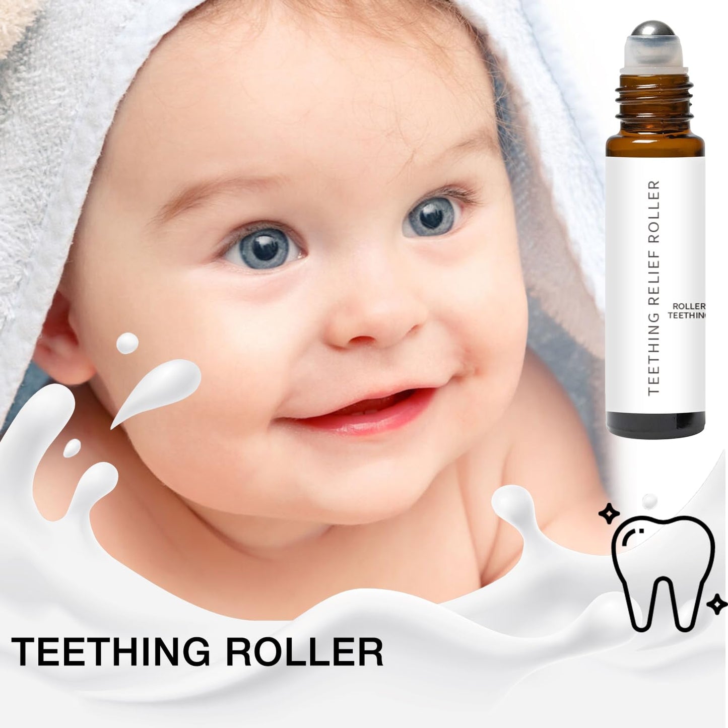Latonyar Velaria Teething Roller 3 Pack - Natural Baby Teething Oil for Relief, Safe & Effective Solution