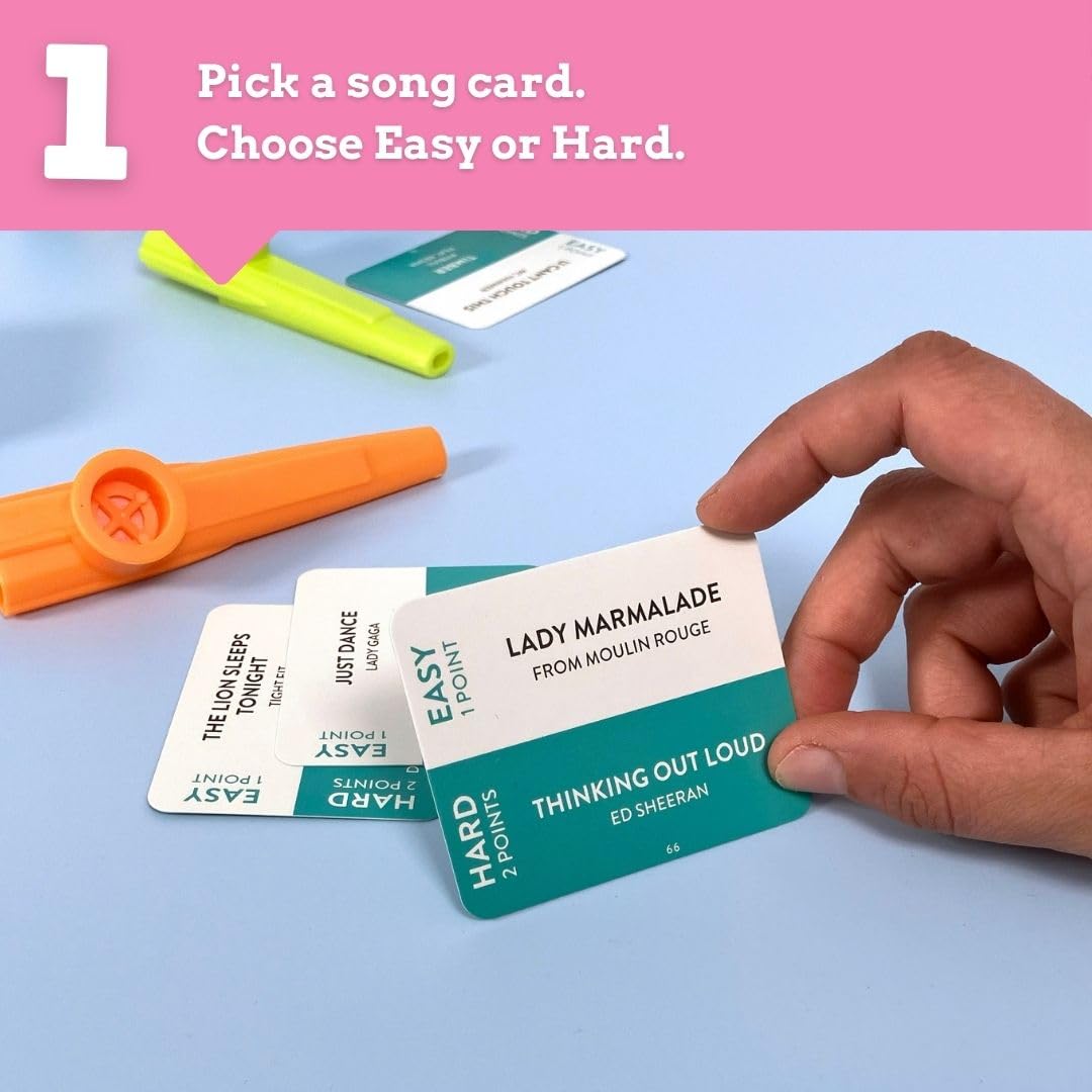 Ridleys Kazoo That Tune Song Guessing Game - Fun Song Games For Families, Fast-Paced Game For 2-4 Players, Ages 8+ - Includes 4