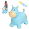 INPANY Bouncy Horse Hippo Hopper Toy, Inflatable Rubber Ride-On for Kids, Blue, Ideal Birthday Gift for 2-4 Year Olds