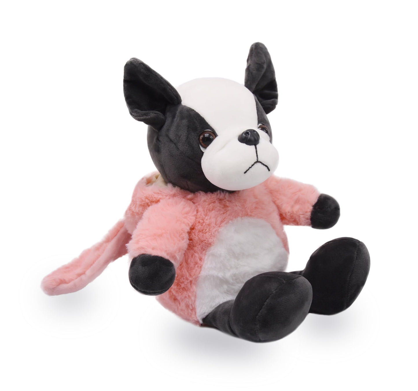Yonlit Adorable Frenchie Stuffed Animal Dressed In A Pink Bunny Outfit, Super Cute And Soft Plush Bulldog Puppy Bunny For Easter