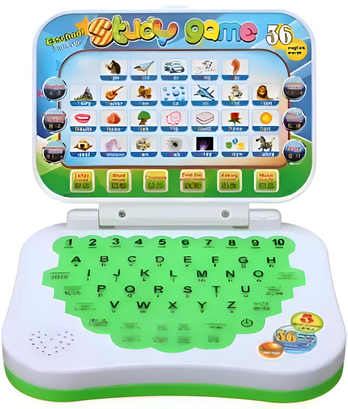 Mky Computer Toy Baby Laptops Activity Electronics Number & Alphabet Charts For Kids With Activities & Fun Games Mini Laptop Lea