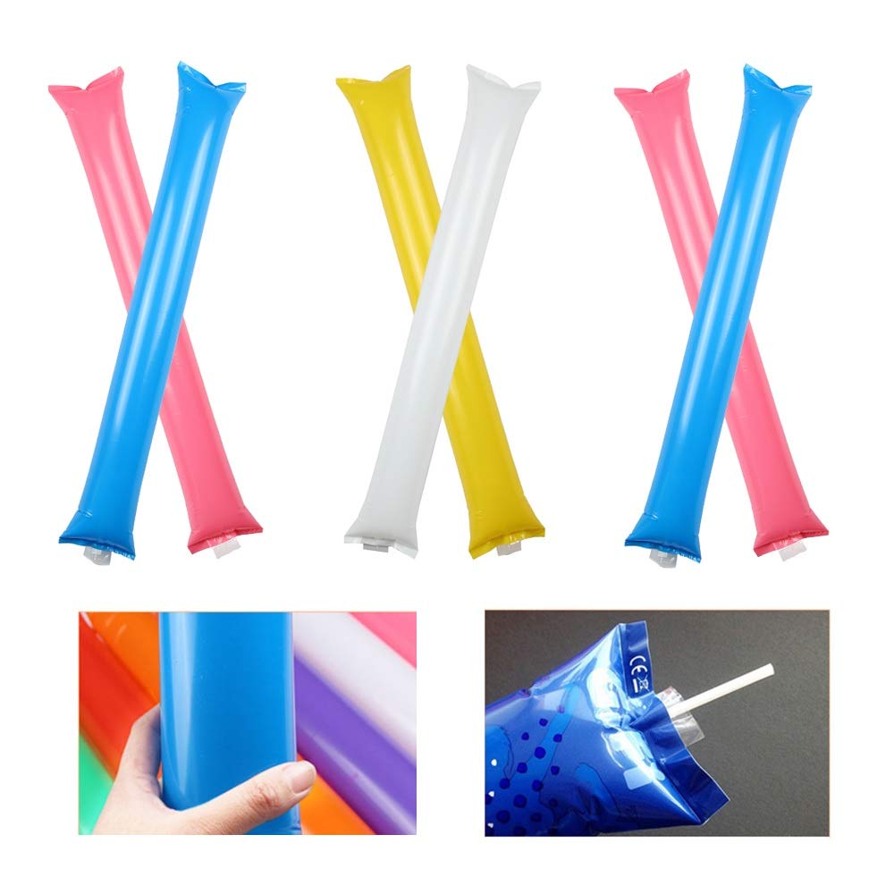 Creatyi 40 Pcs Thicken Bam Bam Thunder Sticks Cheering Sticks Cheerleading Cheering Sticks For Sports Cheers Ball Dance Basketba