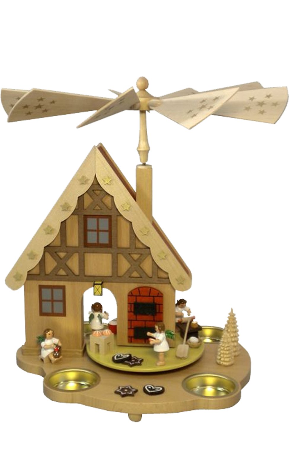 Alexander Taron Importer 16243 Richard Glaesser Pyramid-Baking Angels-10.5 H W x 10 D, Brown