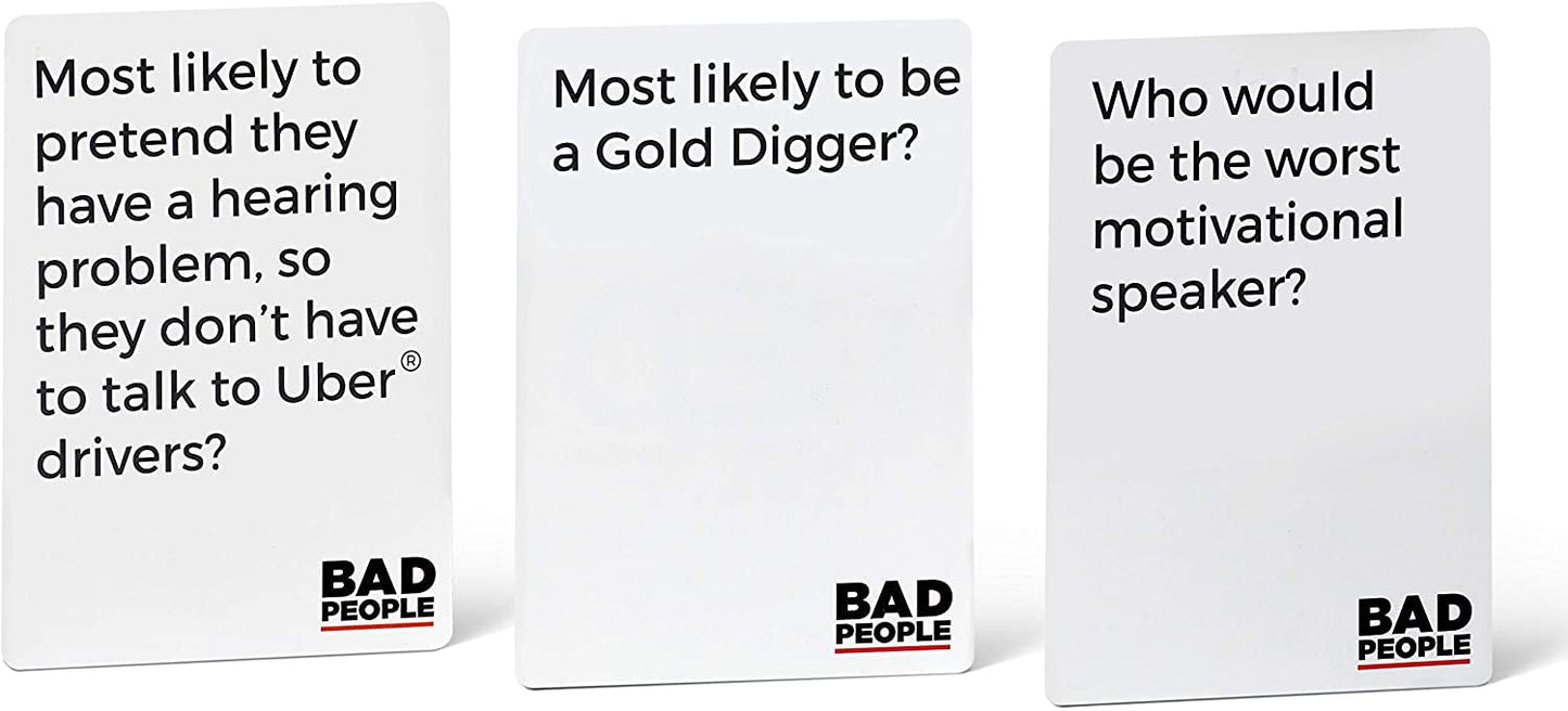 BAD PEOPLE Party Game - RED Expansion -100 New Question Cards for The Hilarious mature-themed Card Game for Fun Parties and Board Games Night with Your Group - Find Out What Your Friends Really Think of You
