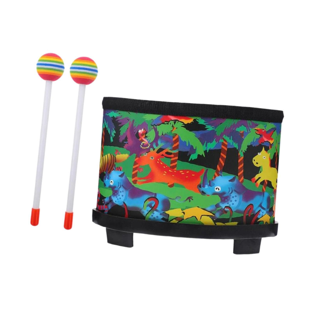 BnfFloor Tom Drum Montessori 9.92Inch Wood Bongo Drum For Holiday Toy Baby Kids|Musical Instruments & Gear | Percussion | Drums