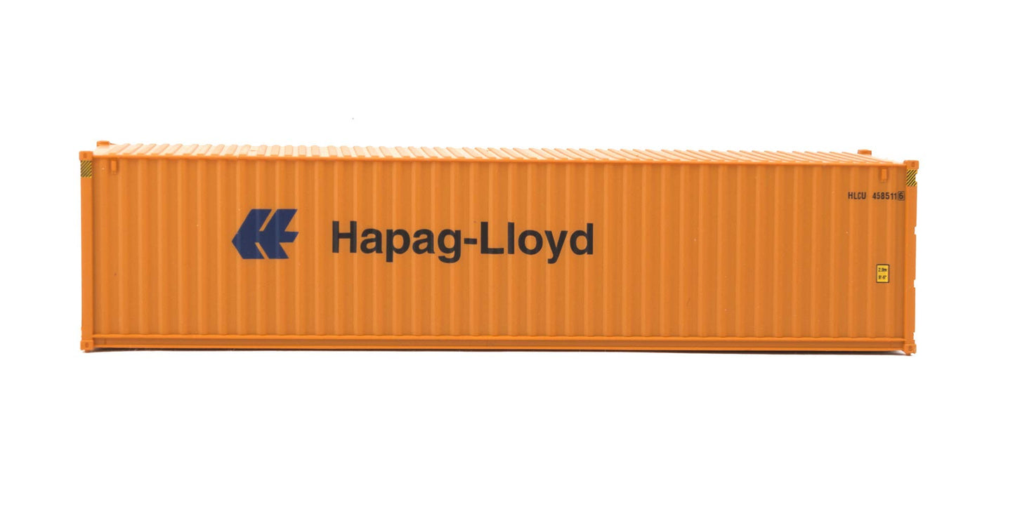 Walthers Scenemaster Ho Scale Model Of Hapag Lloyd (Orange, Blue) 40' Hi Cube Corrugated Side Container,949-8254