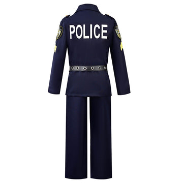 Police Officer Costume For Kids - Uniform With Accessories, Costume For Boys Girls, Cop Outfit Dress Up, Role Play Kit, Toddler