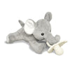 RaZbaby RaZbuddy RaZberry Teether/Pacifier Holder w/Removable Baby Teether Toy - 0M+ - Bpa Free (Elephant)
