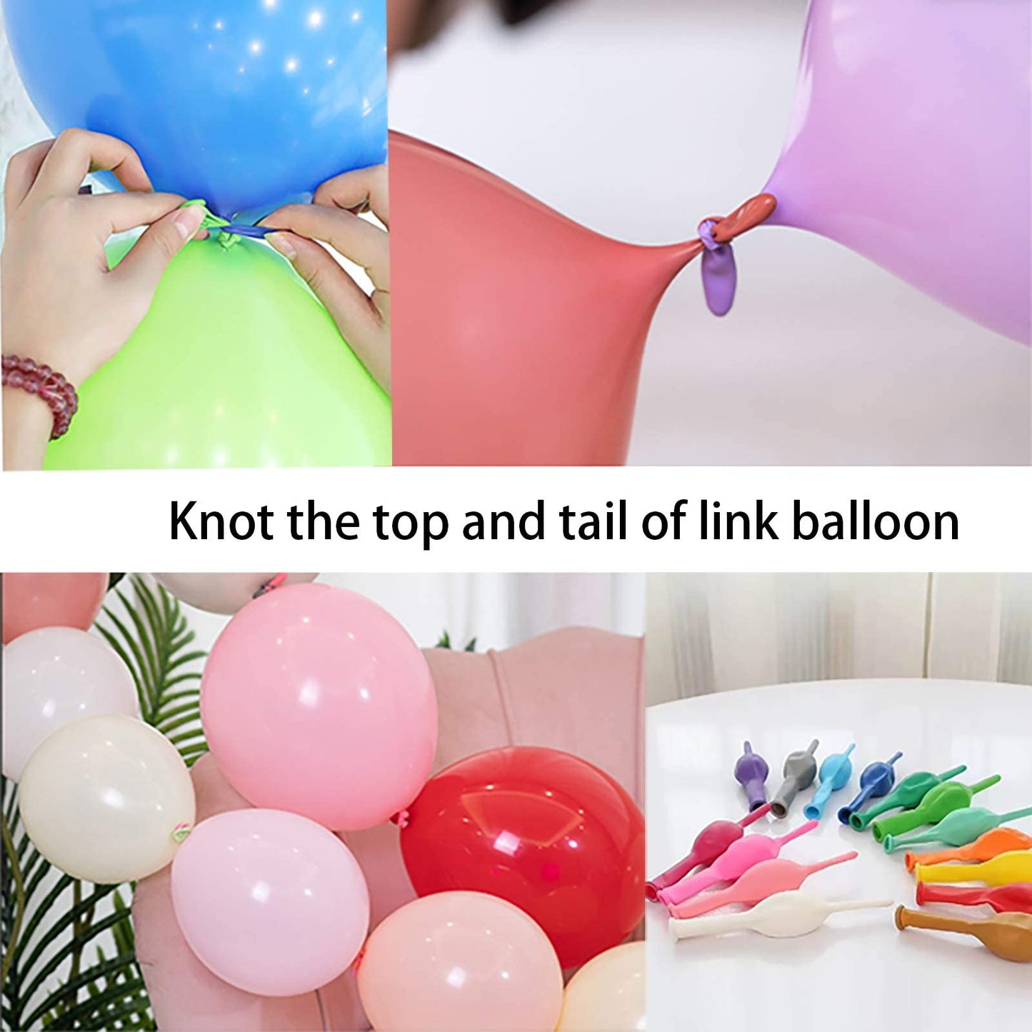 In-Jooyaa 12 Inch Lemon Yellow Link Balloons 60 Pcs Quick Link Balloons Link Latex Balloon For Photo Shoot Baby Shower Birthday