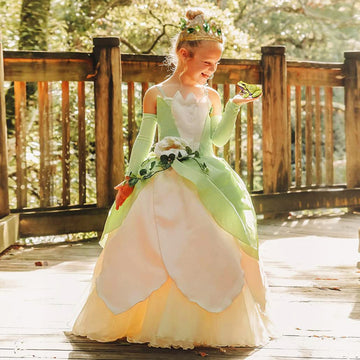 Girls Costume Accessories Princess Tiana Dress up Accessories for Girls Tiana Crown Halloween Christmas Party Favors for Kids (C