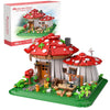 Mushroom House Building Blocks Set - Unique Design Creative Building Toy For Adults And Teens Mini Brick 1621Pcs