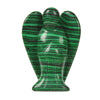 Justinstones Carved Synthetic Malachite Gemstone Peace Angel Pocket Guardian Angel Healing Statue 2 Inch