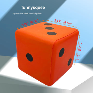 Funnysquee 3.15 Inches Foam Dice Toy: A Fun-Filled, Kawaii Dices Educational Toy For Kid Board Game And Learning Sessions (Fortu