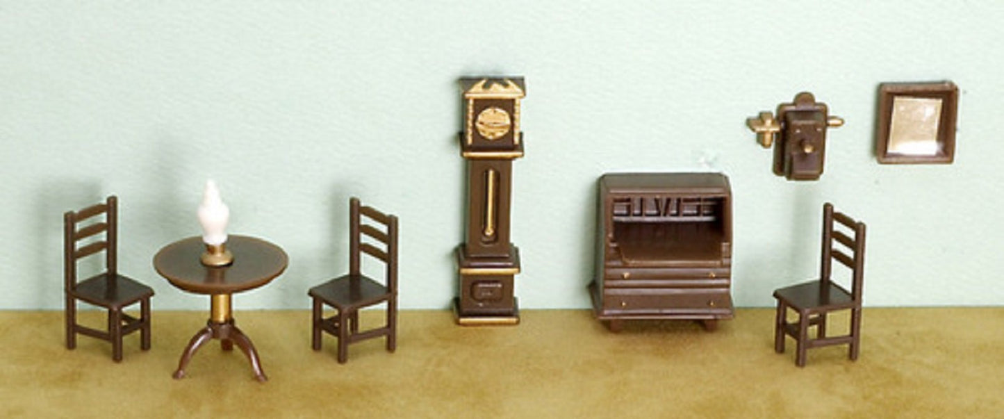 Dollhouse Miniature 1/4 Scale 9 Pc Living Room SET #G1452.