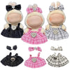 3 Sets Dress for Labubu 17cm Dolls Outfit Set Cute Doll Clothes Suitable for labubu Dolls Accessories Pink White Black Chic Doll Clothing Accessories (No Doll)