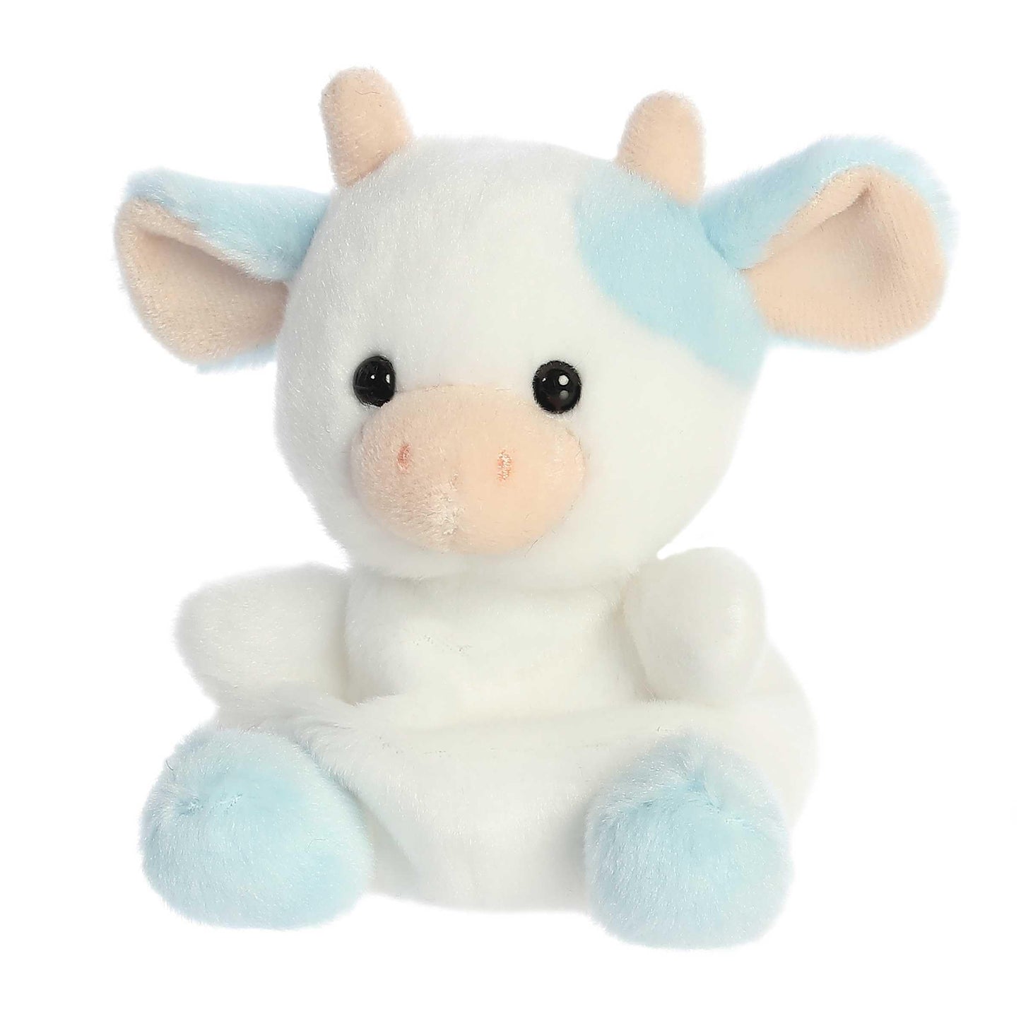 Aurora® Adorable Palm Pals™ Skyla Blueberry Cow™ Stuffed Animal - Pocket-Sized Play - Collectable Fun - Blue 5 Inches