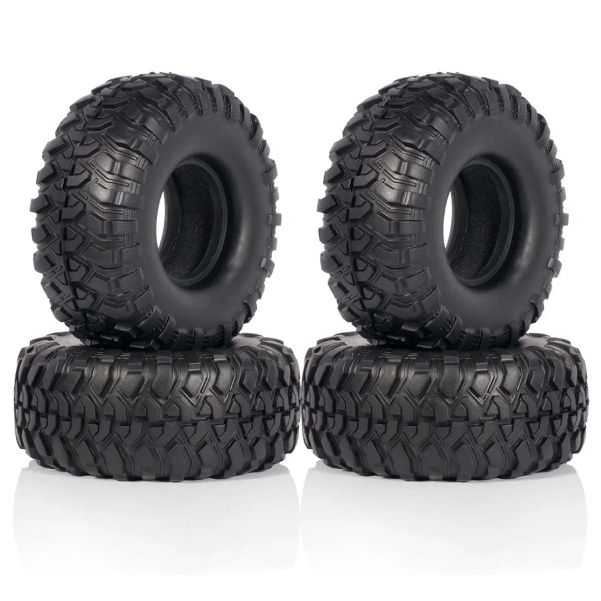 4Pcs Rubber 117X51Mm 1/10 Rc Crawler 1.9 Tires With Foam Inserts For Gen7 Gen8 Scx10 Trx4 Upgrades (C-117X51Mm)