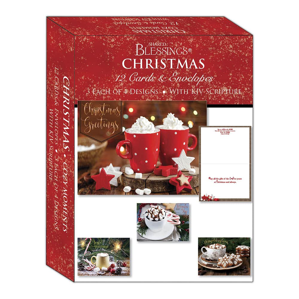 Crown Point Graphics 265312 Boxed - Card Shared Blessings-Christmas-Assorted & Cozy Moments - Box Of 12