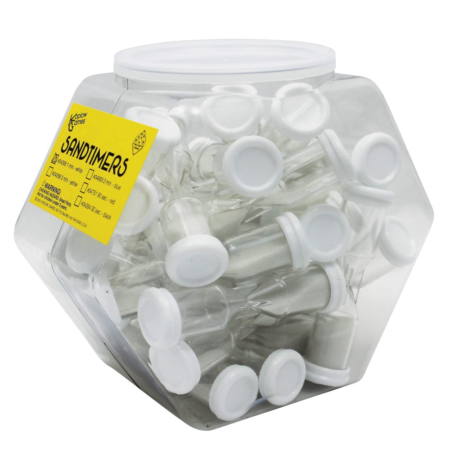 Koplow Games 1 Minute Sand Timer Class Pack , White