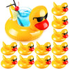 Sratte 12 Pieces Drink Floats Inflatable Drink Floats Reusable Cute Drink Holder Set Inflatable Float Cup Coasters For Pool Part