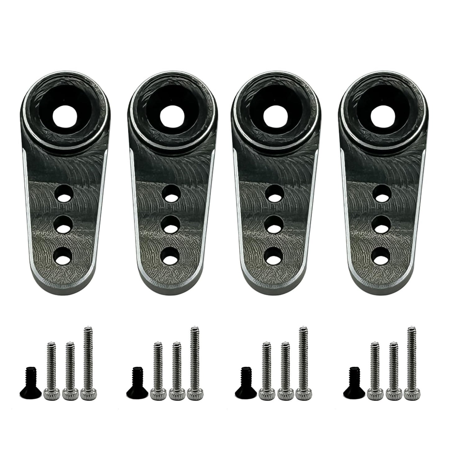 4Pack Aluminum 15T Servo Horn Arms Rc Mini Servo Horns Toy Car Accessories Compatible With Emax Es08Ma Servo Fit For Axial Scx24