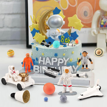 19PCS Planets Solar System Astronaut Figure Toy Children Solar Power Kit Space Exploration Spaceman Science Kit for Kids Party B