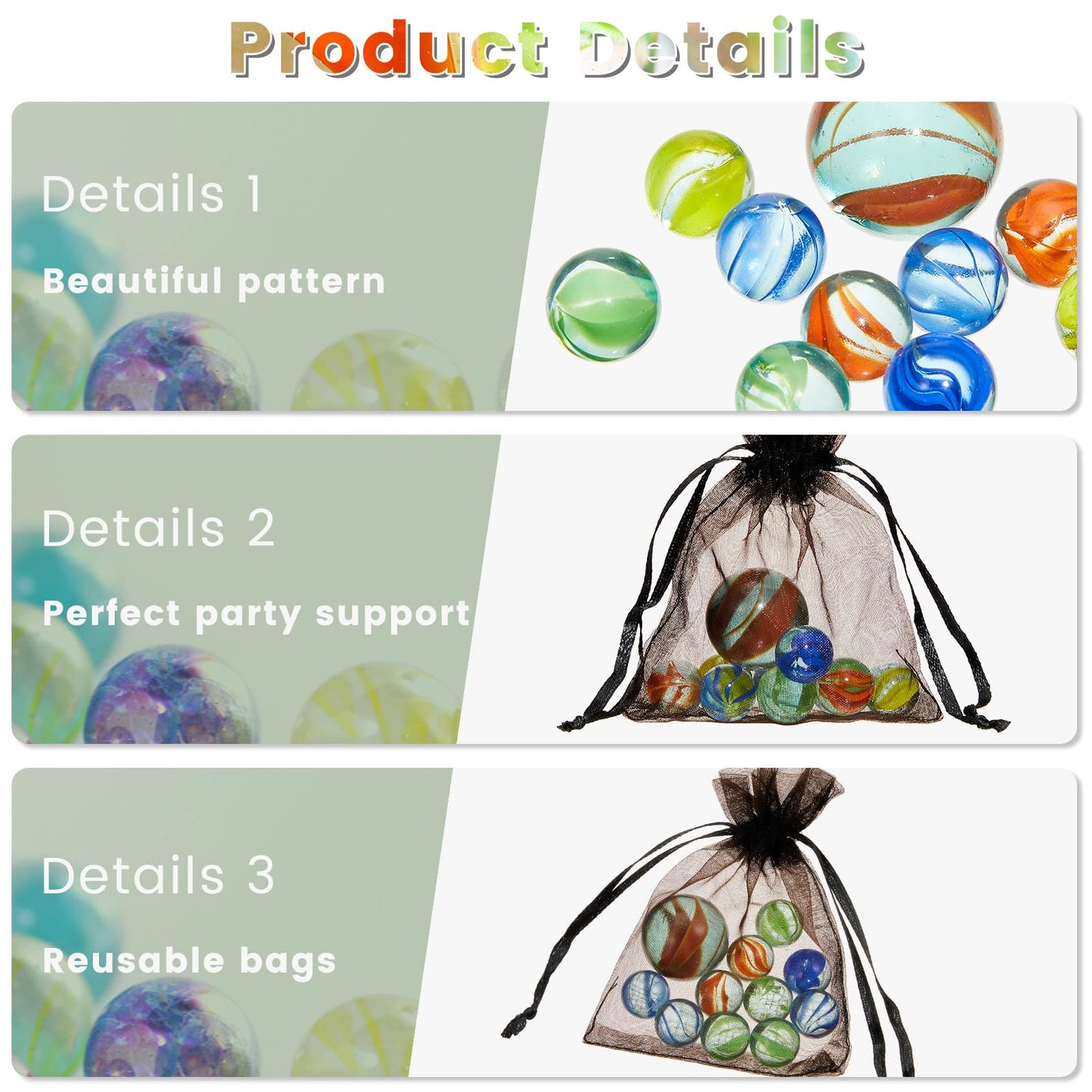 Pack Of 12 Marble Game Sets, Bag Of Marbles Glass Marble Pack Fun Shooter Marbles With Black Drawstring Storage Bag For Indoor A