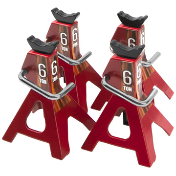 Vgoohobby 1/10 RC Metal Jack Stands - Red Aluminum, Compatible with Traxxas TRX4, Axial SCX10, RC4WD, Tamiya CC01