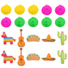 Mexican Fiesta Hanging Swirl Decorations: Cactus Swirls Ceiling Hanging Swirl Cinco De Mayo Party Supplies 20pcs