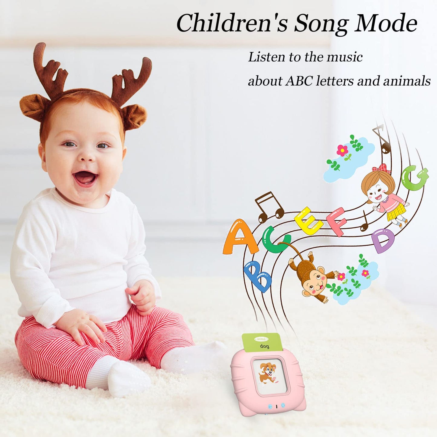 Startcan Toddler Learning Toys For 2 3 4 5 Year Old Boys And Girls, Autism Sensory Toys For Autistic Children, Speech Therapy Toys, 112 Cards - 224 Sight Words Talking Flash Cards