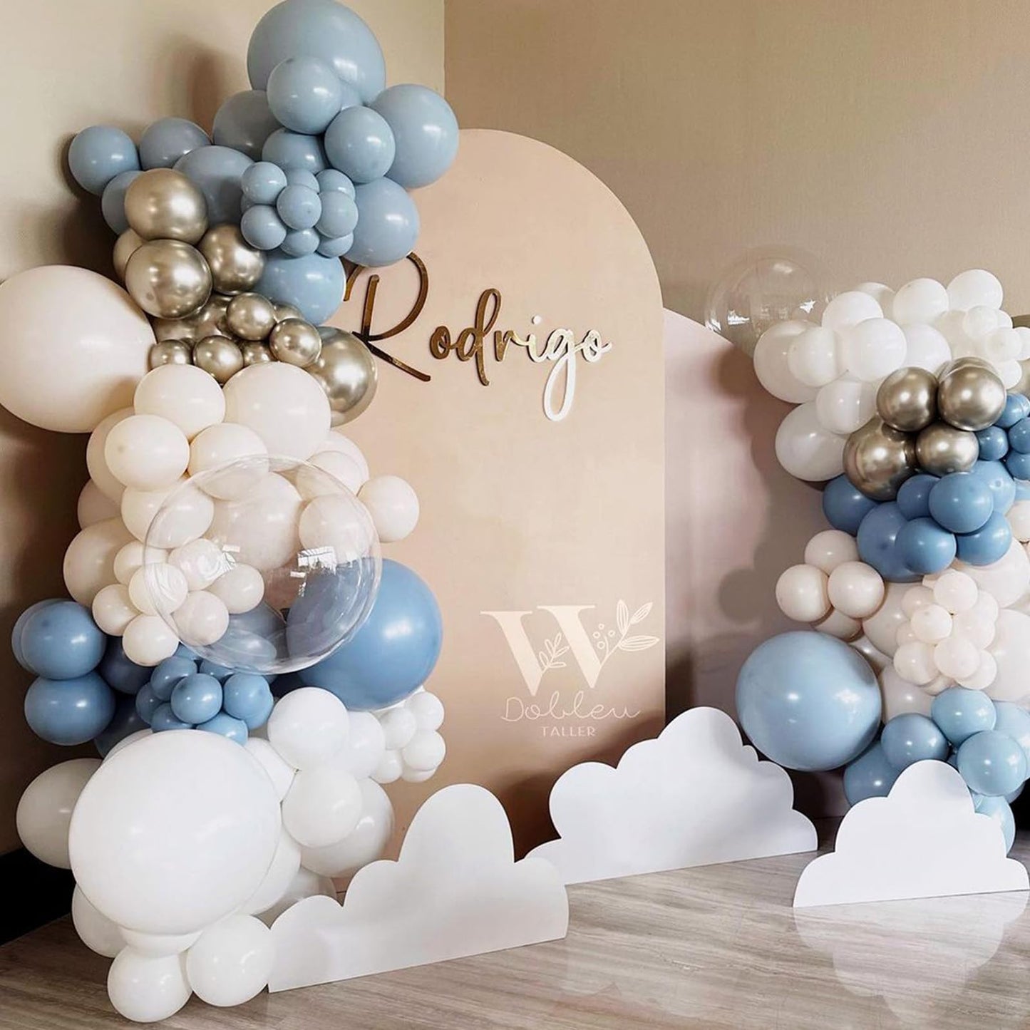 Jobkoo Blue Balloons 12 Inch, 50 Pcs Pale Aqua Blue Balloon Muted Dusty Blue Latex Balloons Matte Retro Powder Light Blue Helium
