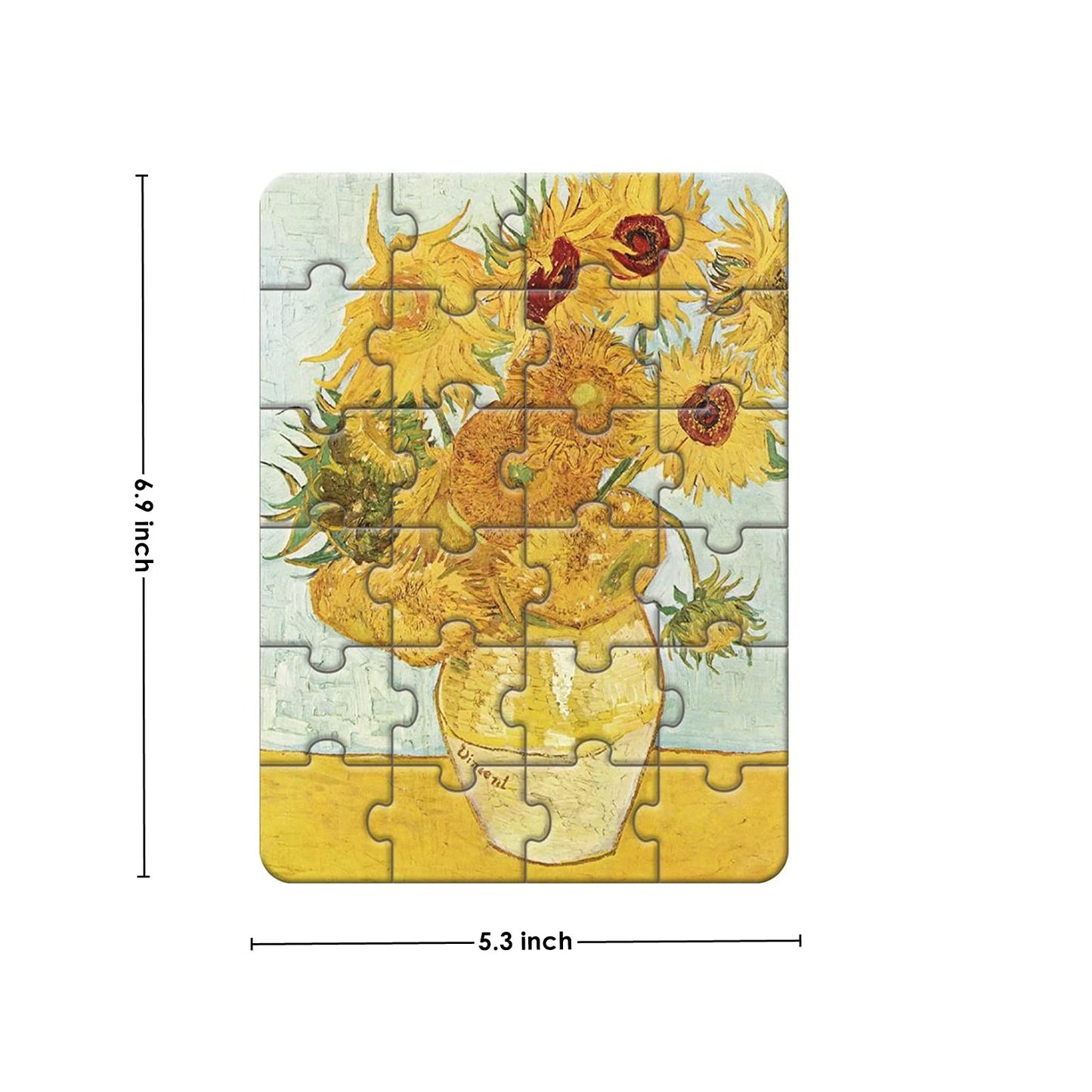Yogeon 24 Pieces Twelve Sunflowers Puzzle, Toddler Artist Puzzles For Kids Ages 3-5, 4-8 Easy-An Intellectual Decompression Ente