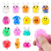 AONSOULE Easter Egg Fillers - 16 Pcs Mini Squishy Stress Balls for Adults, Easter Basket Stuffers Party Favors, Fidget Toy Stres
