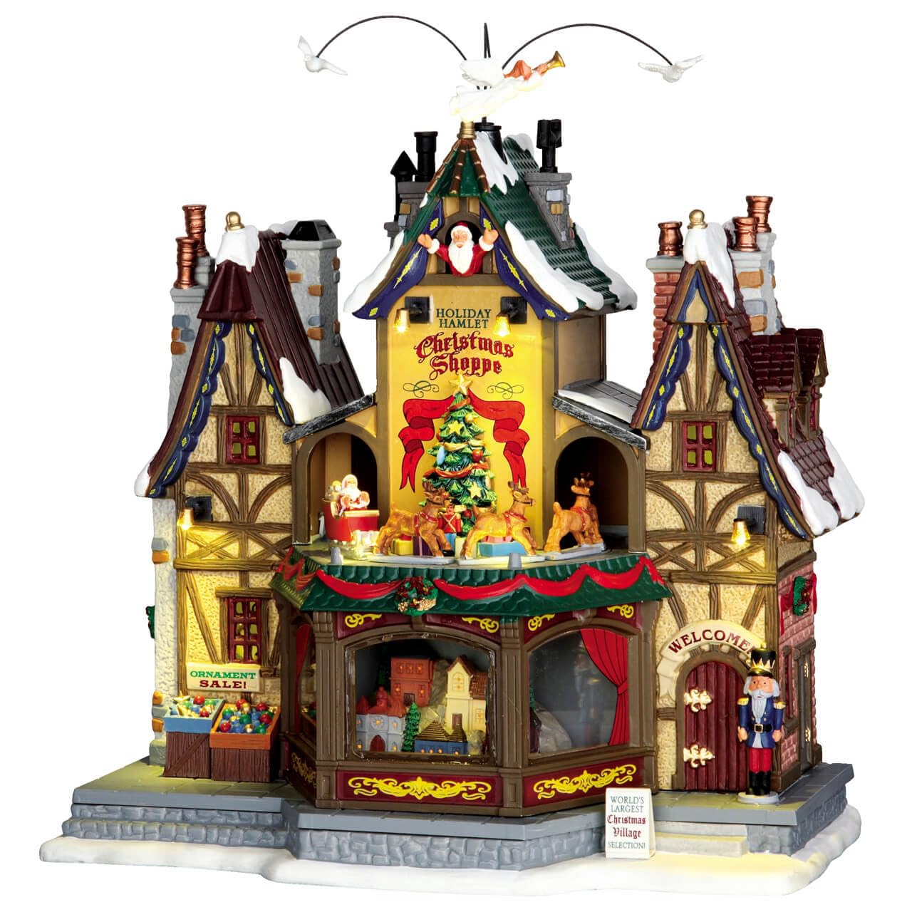 Lemax Holiday Hamlet Christmas Shoppe, With 4.5V Adaptor #55026