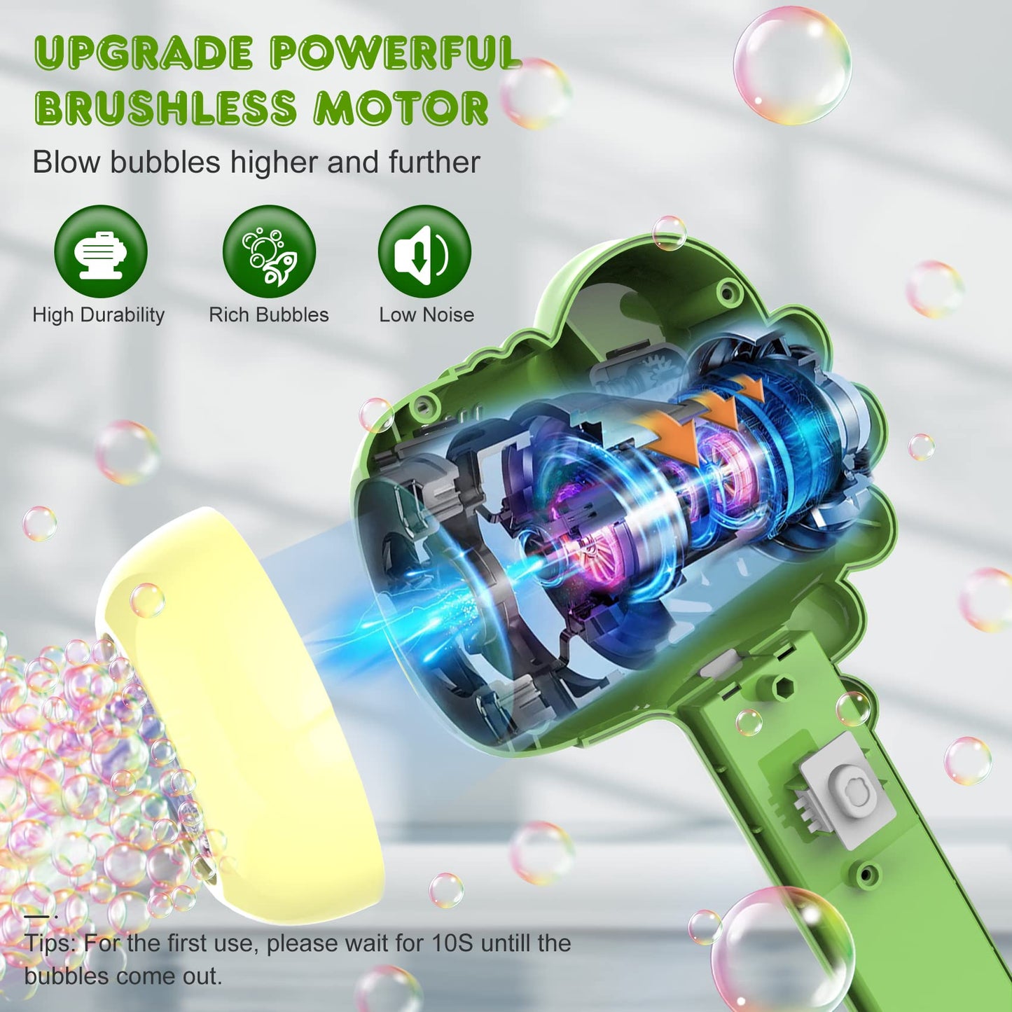 Bubble Machine For Kids | Outdoor Toys For Toddlers Age 3-5 | Perfect As A Gift For Party Favors Birthdays Valentine Halloween And Christmas | Battery Operated Bubble Wand For Easy Outdoor Use