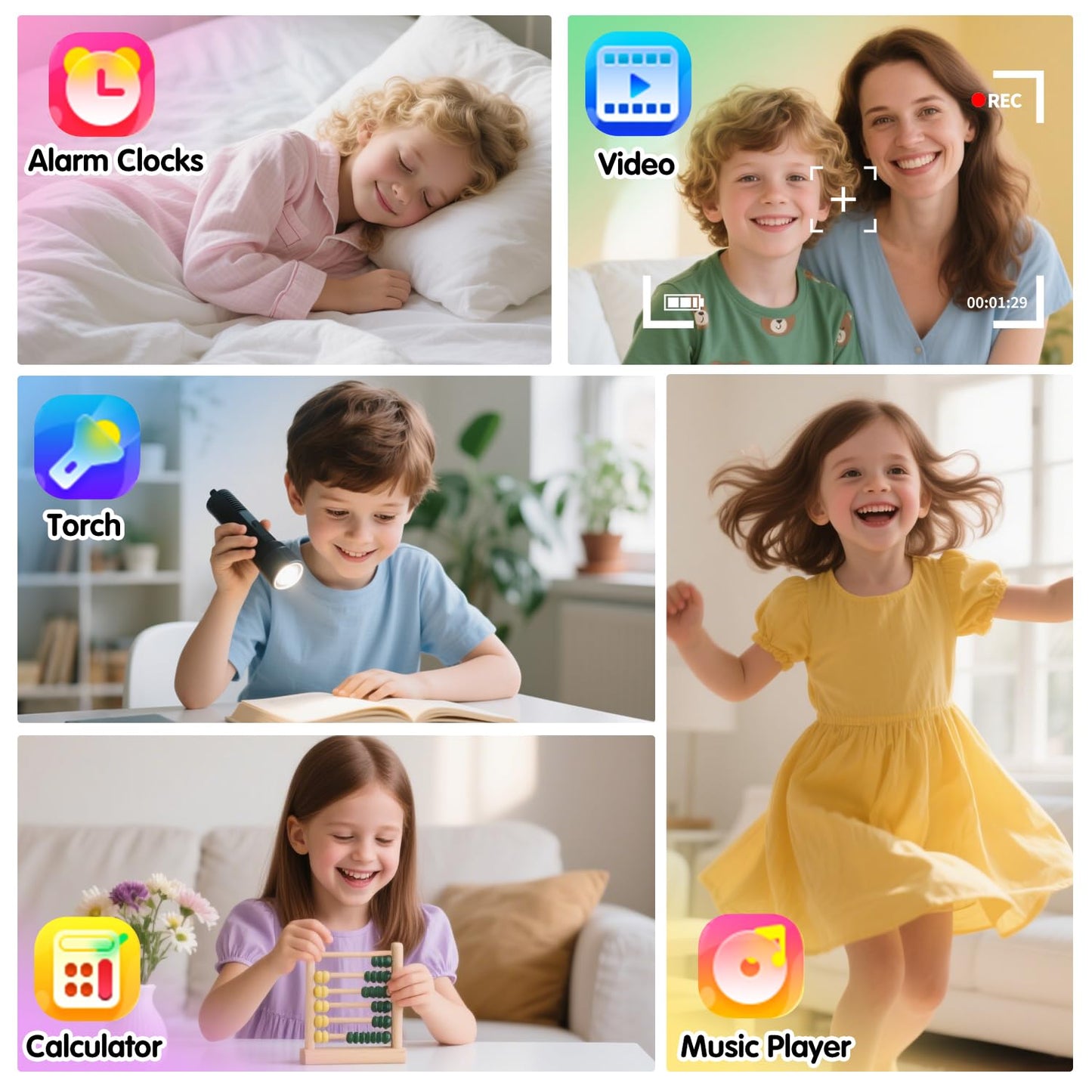 Kids Game Smart Watch For Kids With 24 Puzzle Games Hd Touch Screen Camera Video Music Player Pedometer Alarm Clock Flashlight 12/24 Hr Kids Watch Gift For 4-12 Year Old Boys Girls Toys For Kids