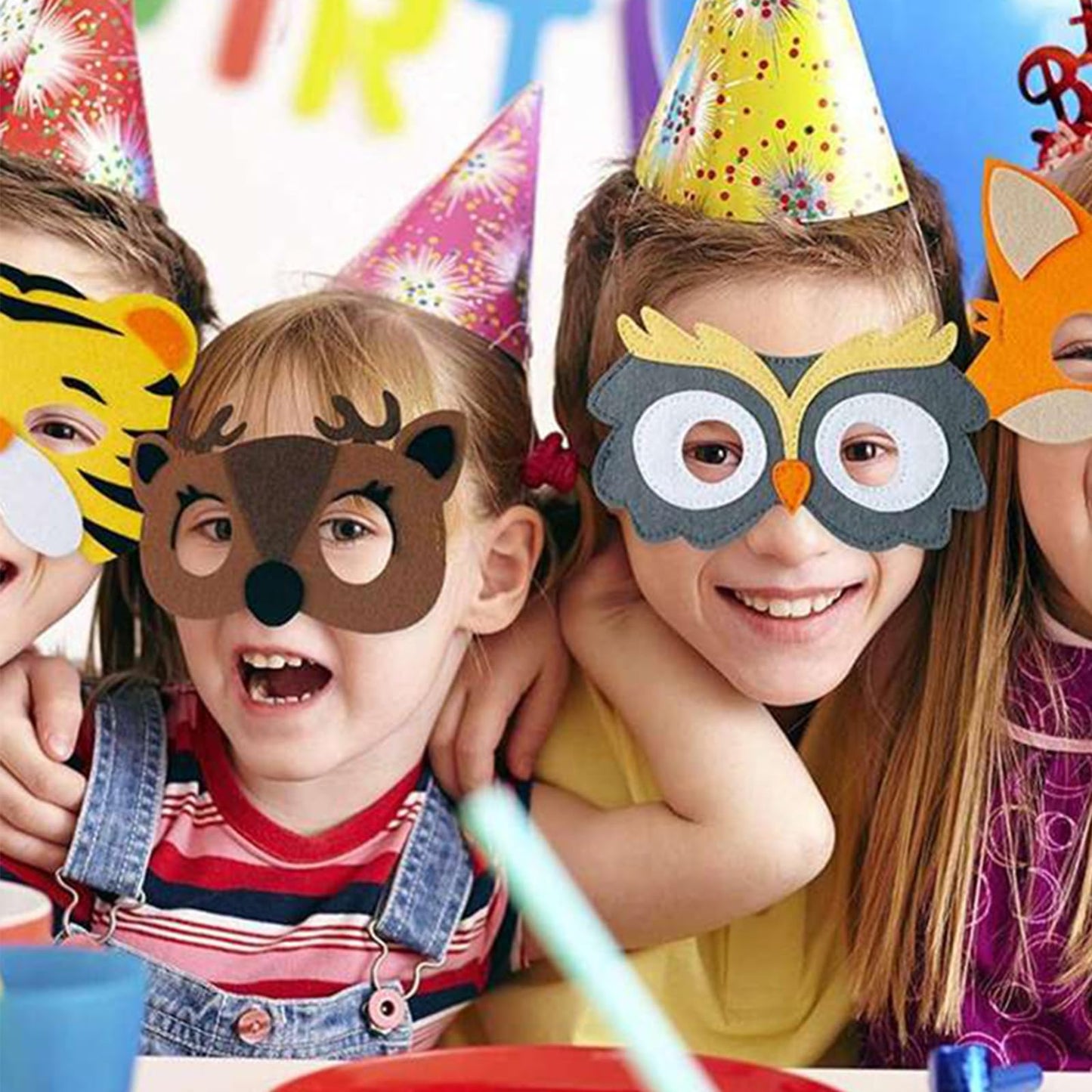 Jtnohx Felt Animal Masks, 10 Pcs Halloween Mask, Animal Costume For Birthday Party Supplies (Mix Mask Mask)