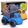 Aigitoy Toddler Car Toys For 3 4 5 Year Old, Bpa Free, Phthalates Free, Pvc, Dump Truck, Mixer Cement, Easter Basket Christmas B