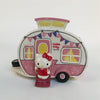 Blue Sky Clayworks Hello Kitty Retro Camper Figurine, Ceramic, 7.5 L x 5.5 W x 5.5 H, Happy Camp Vibes