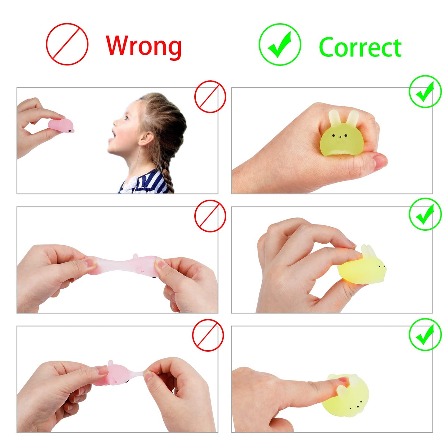Outee 50 Pcs Mochi Toys Mini Mochi Animals Toys Glow In The Dark Toys Stress Relief Toys Bulk Mochi Cat Random Halloween Kids Party Favors For Goodie Bag