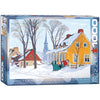 EuroGraphics 1000-Piece Puzzle - Hiver Baie-Saint-Paul by Clarence Gagnon, Multi Color, Cardboard Material, Model 6000-7190