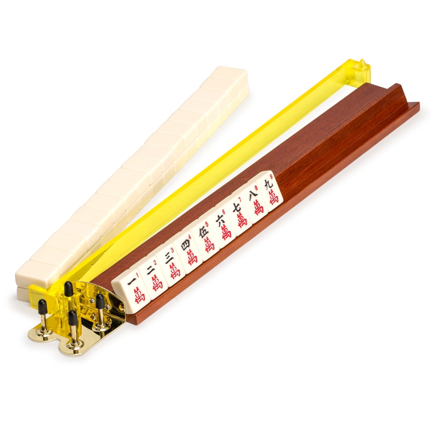 Yellow Mountain Imports American Mahjong Tile Pushers - Set of 4, 18-Inch Multi-Color Acrylic Mahjong Pushers