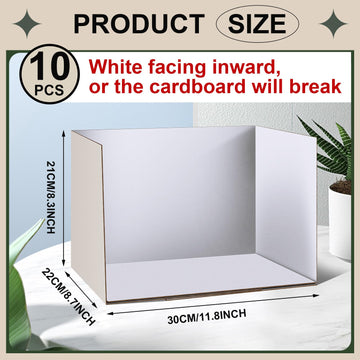 10 Pcs Diorama Kit Diorama Box Cardboard Diorama Project With Double Sided Tapes For Display Diy Dollhouse Birthdays, White, 11.