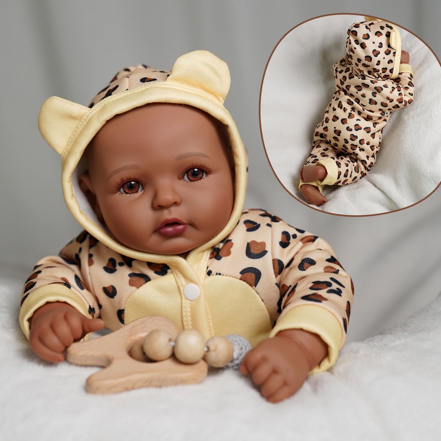 Babeside Black Baby Doll, 17 Inch Large Realistic Soft Body African American Baby Doll Real Life Baby Dolls With Accessories For Kids Age 3+ Girls Gifts & Collection